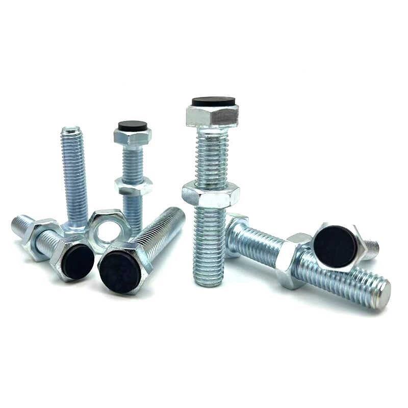 TDB51-M6带聚氨酯止动螺栓型限位螺丝外六角碳钢.国标UST