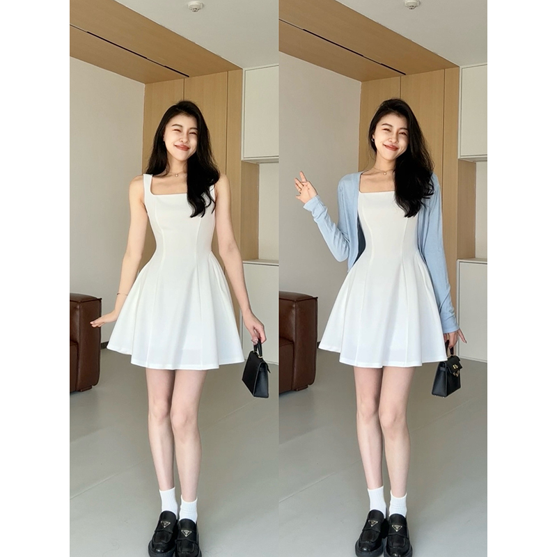 张阿星【沙伦玫瑰】 2025年新款精致高级鱼骨收腰A字轻礼服连衣裙