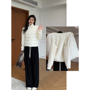 张阿星【北岛日记】冬季新款轻暖排骨羽绒服+高腰百搭加绒直筒裤