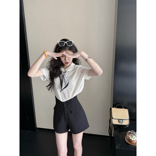 蚂蚁腰 短裤 春夏新款 气质百搭款 蚂蚁腰高腰收腰遮肉修身 张阿星