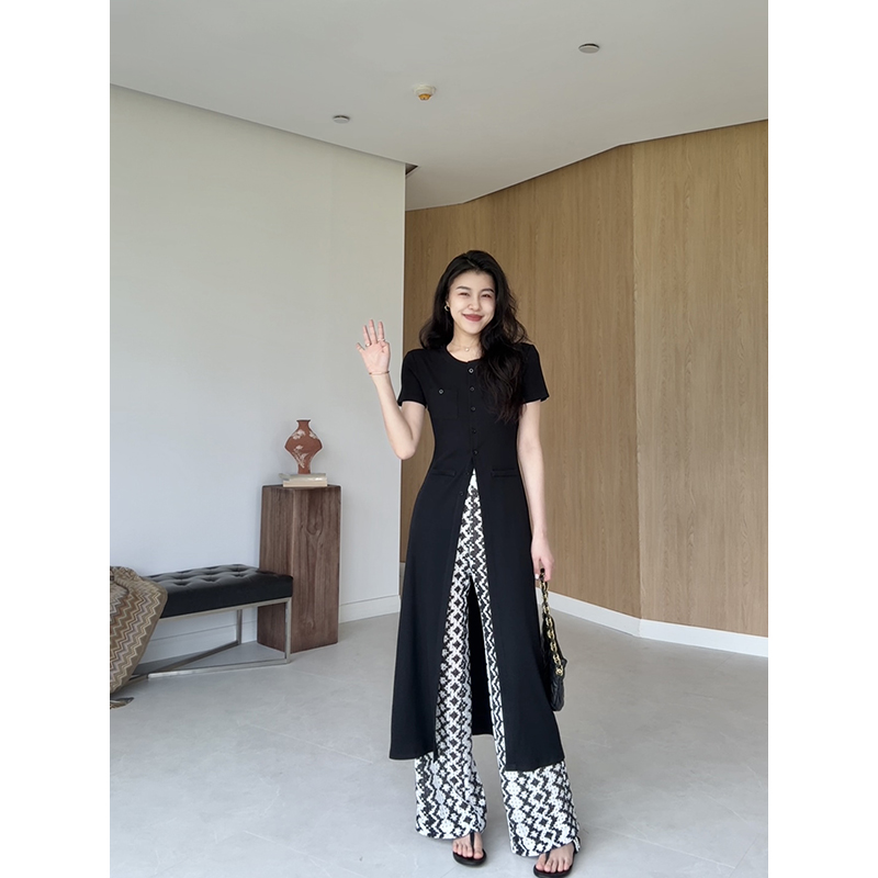 【现货】张阿星【夏夜梦令】镂空复古编织直筒裤遮肉长开衫