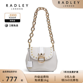 Radley英国奢品粉色牛皮单肩包链条包铆钉小众少女约会ASCOT 2023