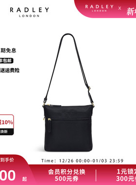 Radley英国奢品环保尼龙黑色斜挎单肩包公文包男生出差通勤23SS