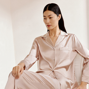 灿若星河 Wensli 万事利春夏真丝睡衣套装 女款 桑蚕丝可外穿家居服