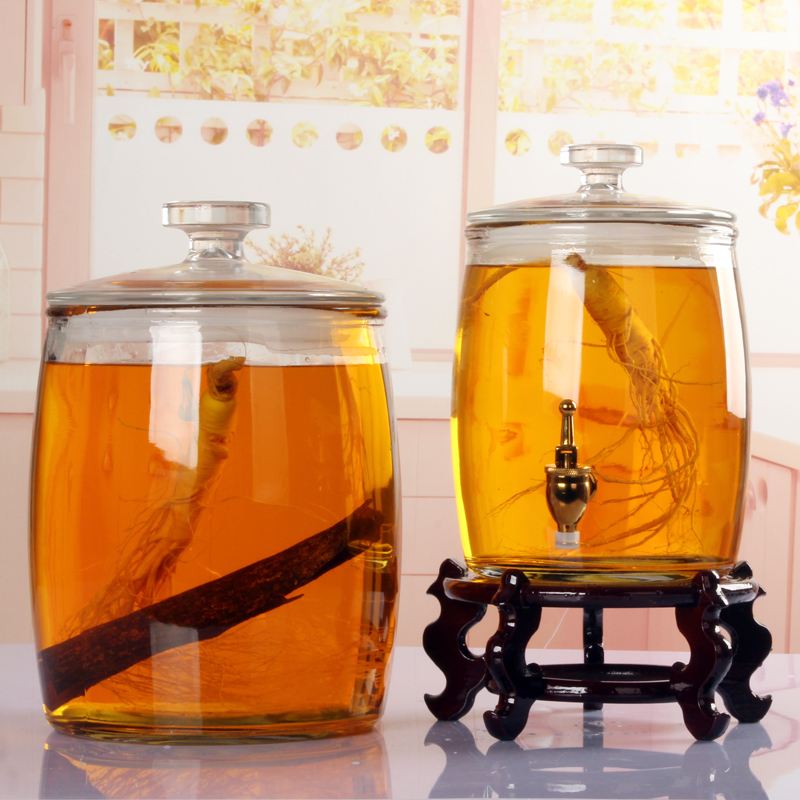 玻璃广口泡酒专用加厚4斤人参