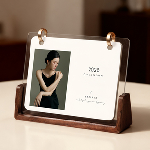 2026年新款 个人定制台历日历创意高颜值照片商务桌面摆件月历礼物
