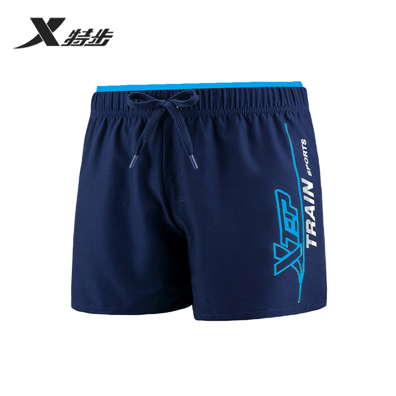 特步泳裤官方双层内衬宽松版夏季