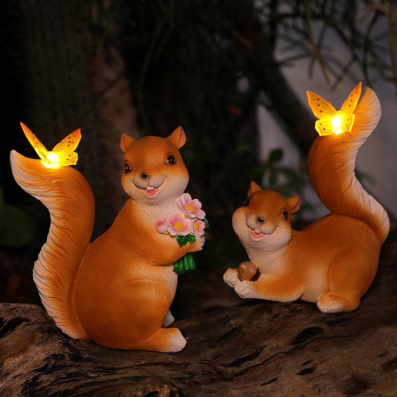 庭院造景太阳能灯仿真小松鼠户外花园阳台别墅景观装饰小夜灯摆件,家居饰品,户外/庭院摆件,淘宝优惠券,粉丝福利购,淘宝优惠卷