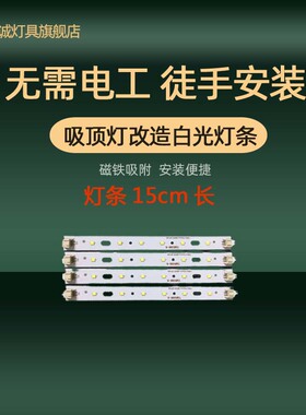 led灯条灯芯15厘米短灯条150mm灯片单色白光吸顶灯光源15公分灯板