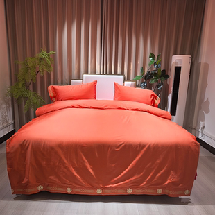 【轻奢好物】悦达家纺《玛奇朵》全棉绣花四件套轻奢纯色丝滑亲肤