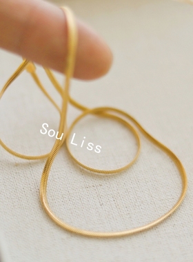 极简ins小众轻奢时尚钛钢项链女18K夏百搭精致高级感网红素蛇骨链