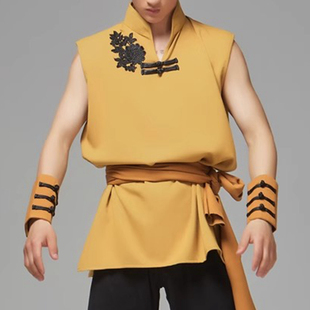 广场舞艺考练习夏季 蒙族剧目服装 秧歌 2025新款 蒙古舞蹈演出服男装