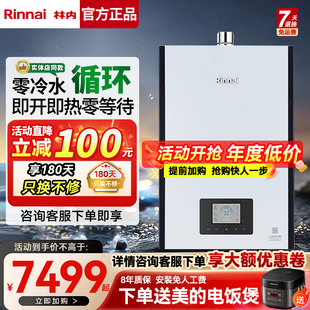 Rinnai R16E86FBF室内静音R86F恒温16升 林内燃气零冷水热水器RUS