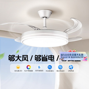 隐形吊扇灯家用客厅餐厅电扇吊灯牌 箭风扇灯2025新款 国补20%