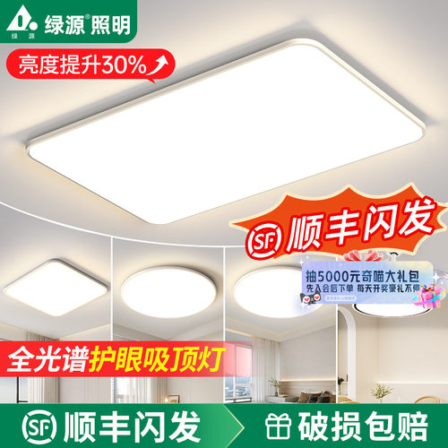 【国补15%】绿源客厅主吸顶灯2025新款薄现代简约大气全屋灯具18