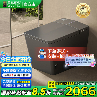 蒙娜丽莎新方形智能马桶全自动一体式无水压限制即热式坐便小户型