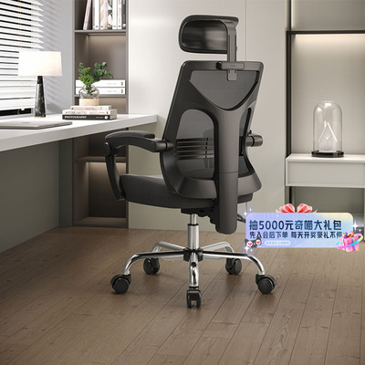 黑白调人体工学椅电脑椅久坐办公椅学习椅子电竞座椅