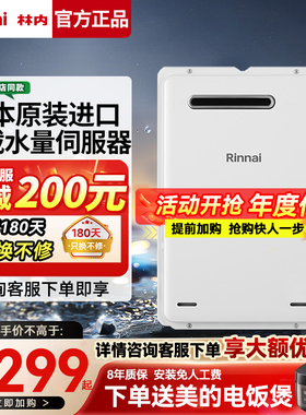 Rinnai/林内 REU-A1620W进口燃气热水器室外防冻水量伺服器16升