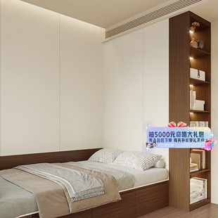 索菲亚定制榻榻米床衣柜一体卧室飘窗全屋定制多功能踏踏米摩卡