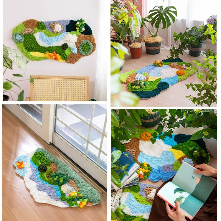 DIY手工自制苔藓地毯挂毯材料包