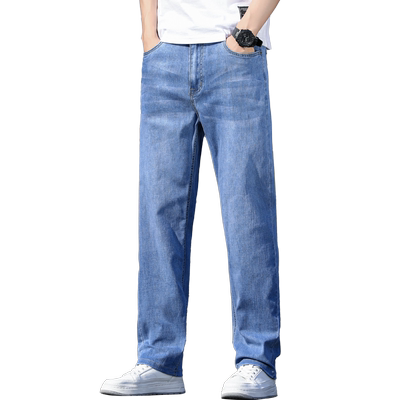 罗蒙夏季男士宽松牛仔裤2024新款