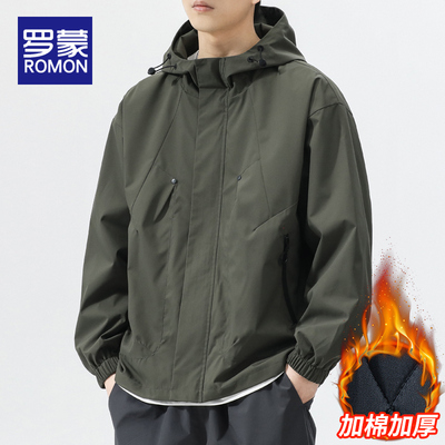 罗蒙男士外套秋冬季美式工装夹克
