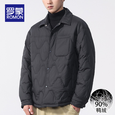 罗蒙基础大众翻领常规羽绒服