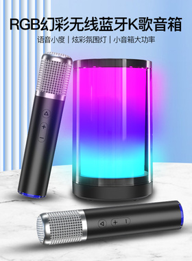 索爱K35 话筒音响一体麦克风K歌家庭用蓝牙无线唱歌KTV音箱大音量