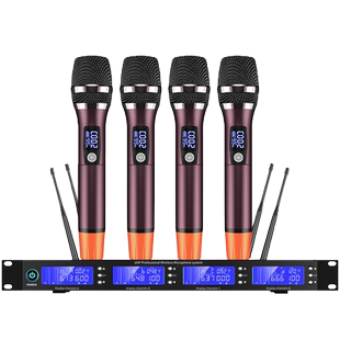 索爱WK22无线话筒一拖二U段可调频麦克风专业K歌KTV演唱会议主持