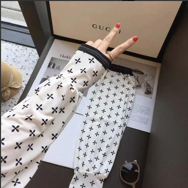 夏季新款防晒冰丝袖套百搭时尚冰袖薄款防紫外线护臂套袖女款手套