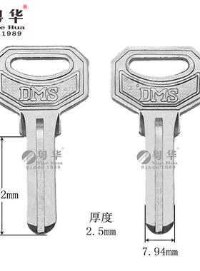 小头DMS2.5 粤华电空心圆柄中槽打孔钥匙胚 房间门锁匙胚 电脑匙