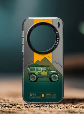 绿色越野车手机壳适用vivo X300Pro彩银磨砂硬壳ultra新款x100sPro简约x90高级感简约时尚小众X200ProMini