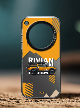 黄色越野车手机壳适用OPPO Find X8Pro彩银磨砂硬壳x6新款x7Ultra不会撞壳情侣男女创意时尚高级感超火防滑