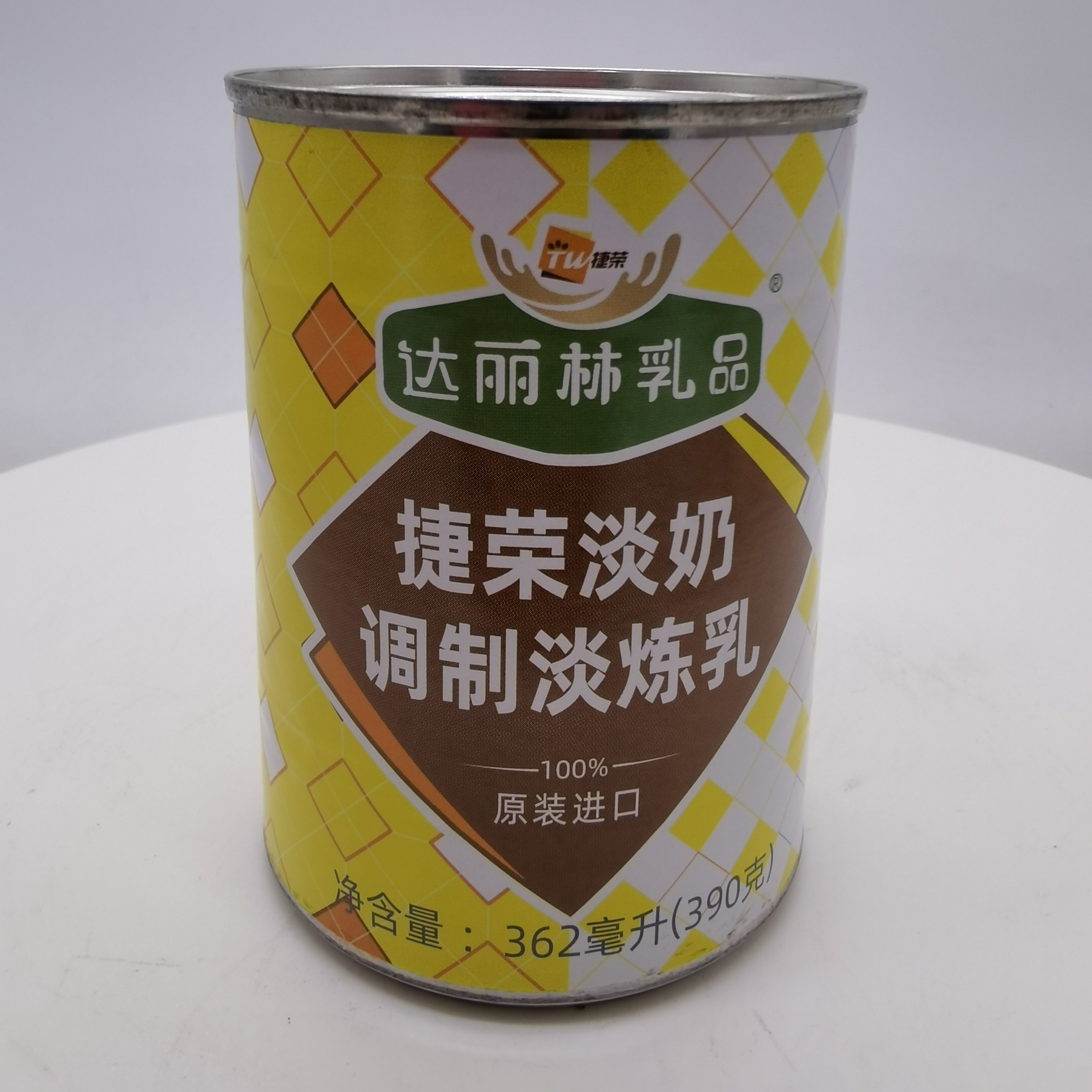 捷荣淡奶390g*48罐整件 马来西亚进口港式植脂淡奶厂家控价可优惠