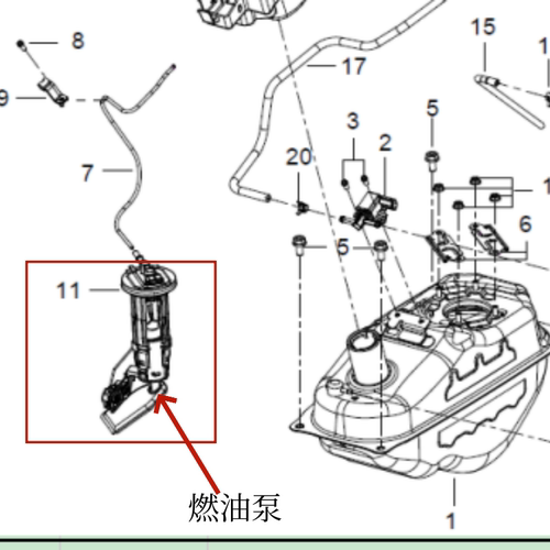 QJ原厂摩托配件鸿150ADV燃油泵