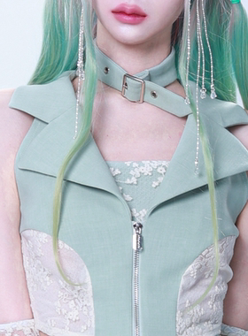 虚轨原创 白日呓梦 辣妹日字扣机能风百搭锁骨项圈项链饰品女夏季