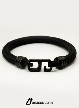 潮流数字6钛钢手链男生轻奢小众设计感嘻哈情侣女款编织手绳手镯