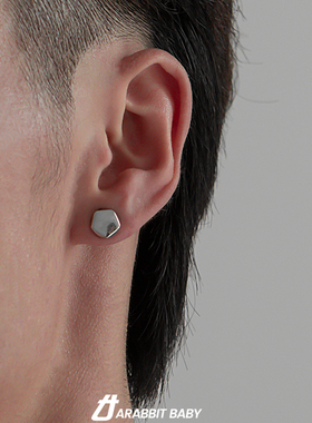 磁吸无耳洞耳夹男小众设计冷淡风高级感简约单只耳钉痞帅嘻哈耳饰
