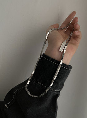 项链男生潮轻奢小众锁骨链2021年新款女设计感饰品潮项圈街头配饰