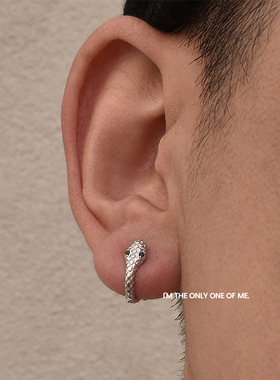欧美蛇耳环男痞帅小众设计感高级单只耳饰女2022年新款潮个性耳钉