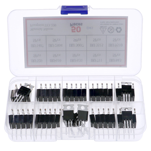 10种IRF场效应三极管MOS管包(IRF520~IRF9510)直插TO-220封装套件