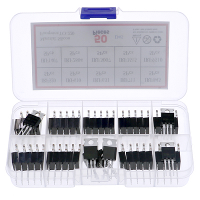 10种IRF场效应三极管MOS管包(IRF520~IRF9510)直插TO-220封装套件