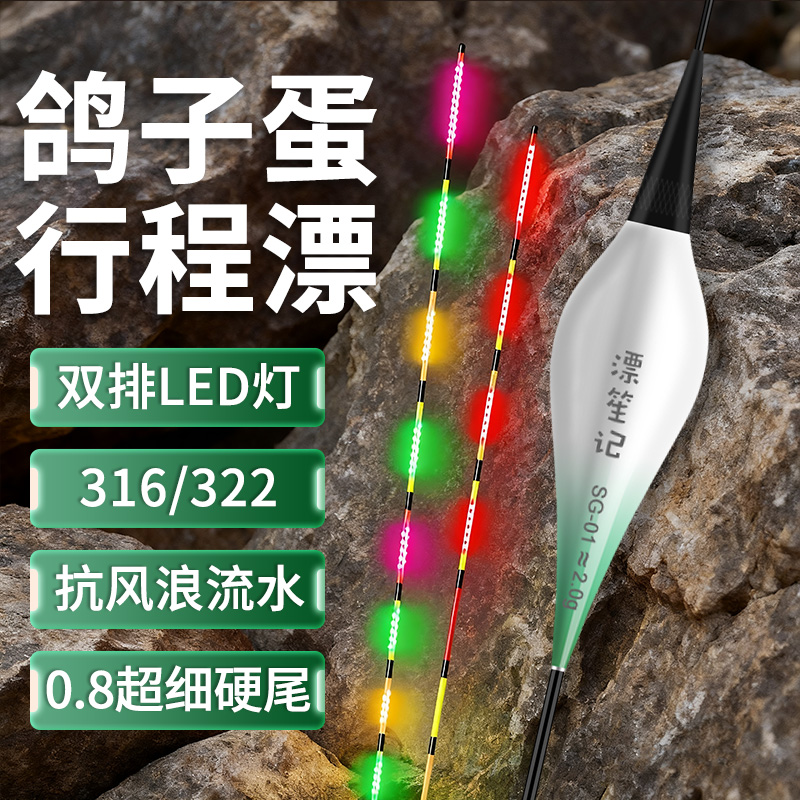 316led鸽子蛋夜光漂枣核型行程漂