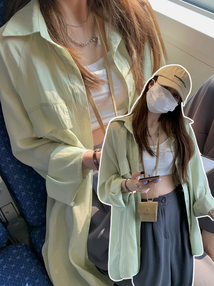 防晒衬衣女春夏季防紫外线薄款外套2022年新款雪纺衬衫上衣防晒服
