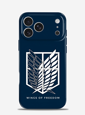 自由之翼手机壳iPhone16promax苹果15华为nova14适用mate70进击的巨人小米15简约oppoReno14防摔vivox200荣耀