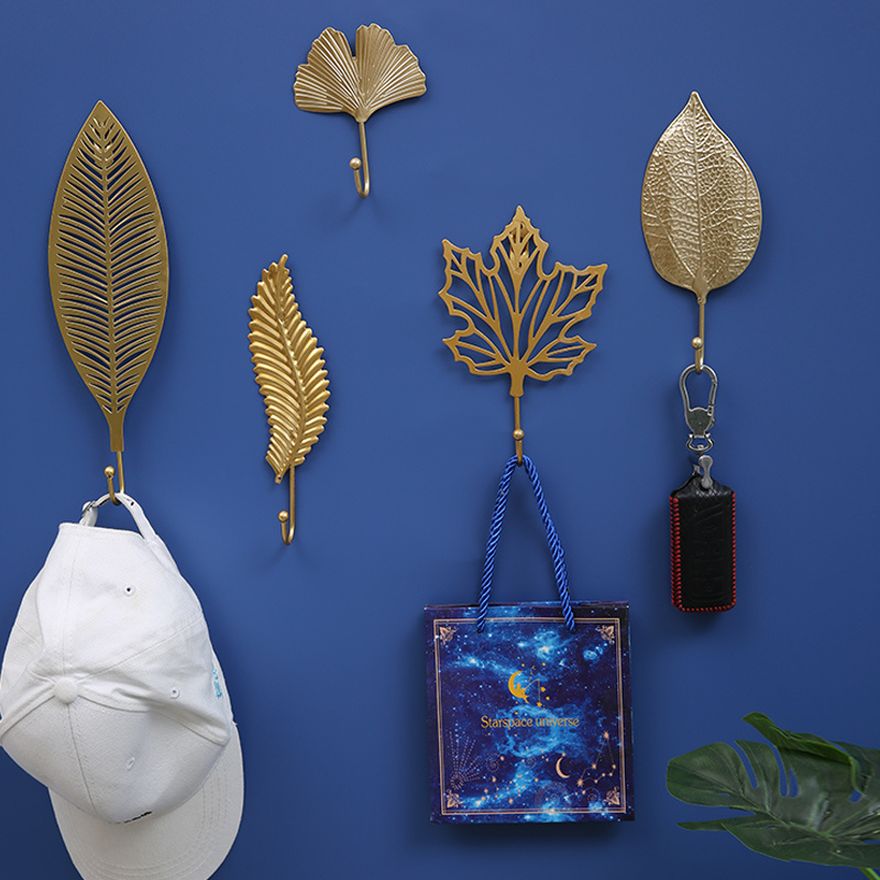 创意轻奢玄关银杏叶无痕挂钩