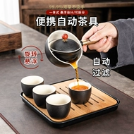 bộ ấm chén du lịch Lười Kung Fu Trà Xoay Tự Động Sáng Tạo Tự Động Làm Trà Hiện Vật Nhà Ấm Trà Du Lịch Di Động bộ ấm chén du lịch