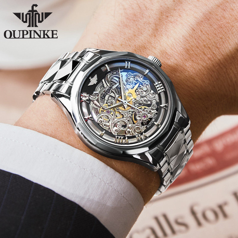 瑞士十大世界排行品牌陀飞轮手表男士全自动机械表名牌表镂空男表