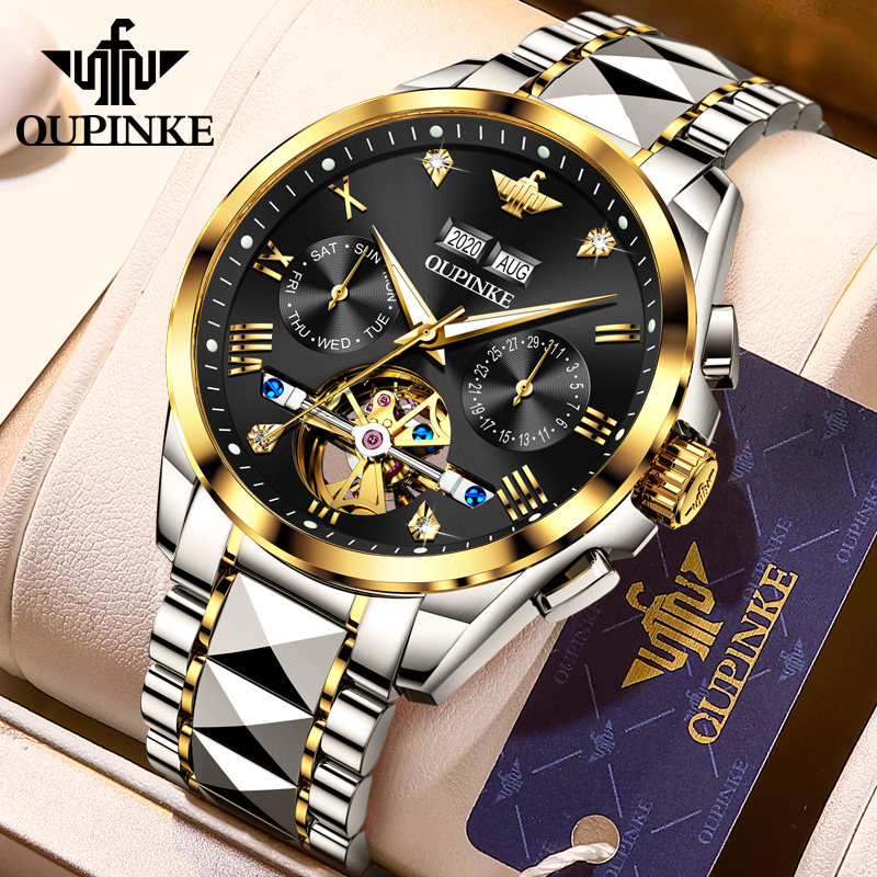 瑞士进口手表男士十大品牌名表镂空多功能全自动机械表防水男表潮