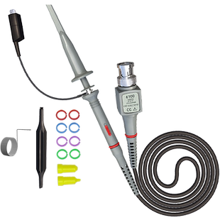 示波器探头高压表笔银丝高频通用型100M探棒探针20M测试线BNC探头